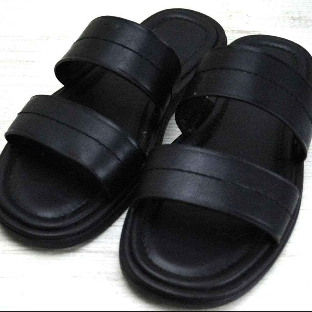 Vince Camuto Black Men's Leather Sandals